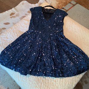 French Connection stunning blue sequence dress